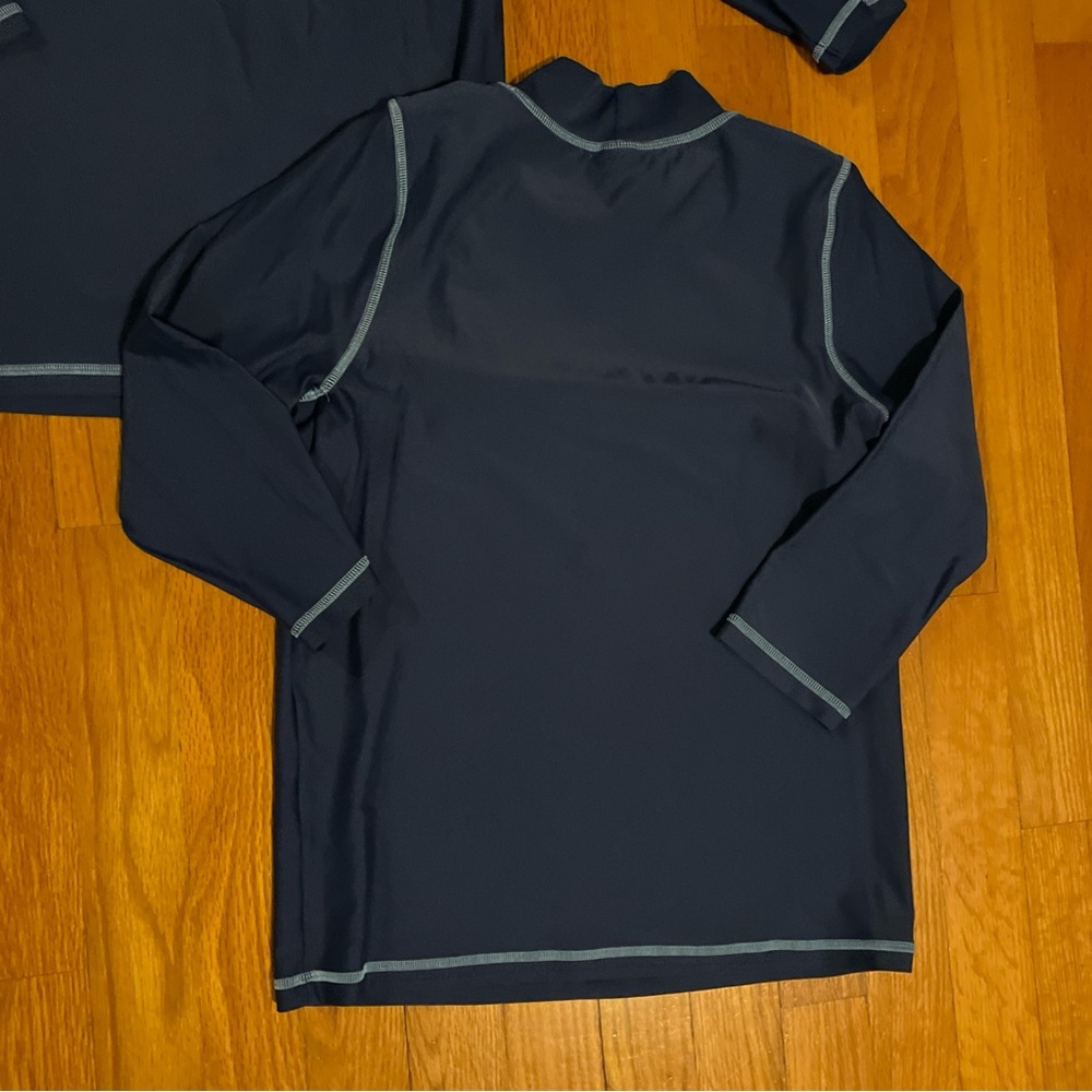 Mini Boden Navy Blue Kids Long Sleeve 11-12y Rash Guard Swim Shirts- Lot of 2 - Picture 3 of 7